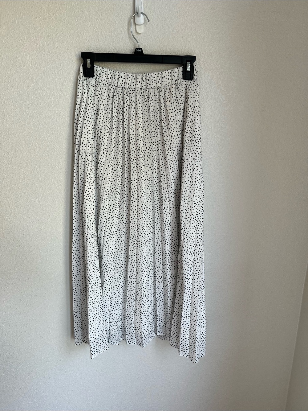 a new day White and Black Polka Dot Maxi Skirt